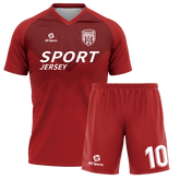 All Sports,昇華 サッカー ユニフォーム,上下セット,赤,オリジナル ユニフォーム